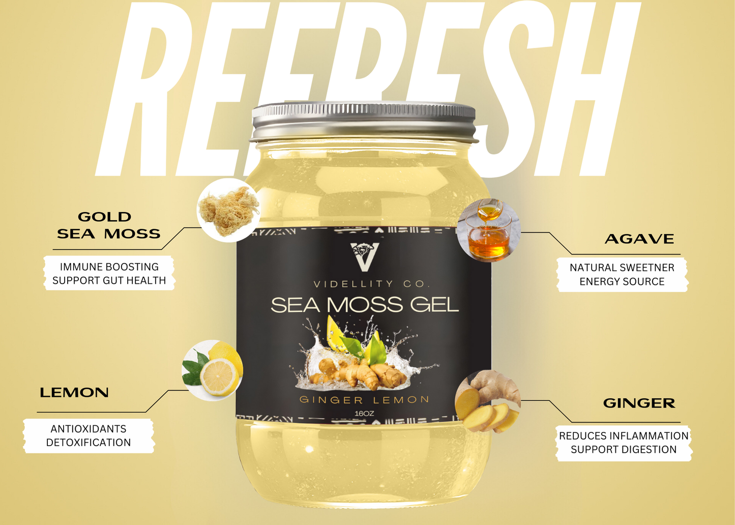 Ginger Lemon Sea Moss Gel