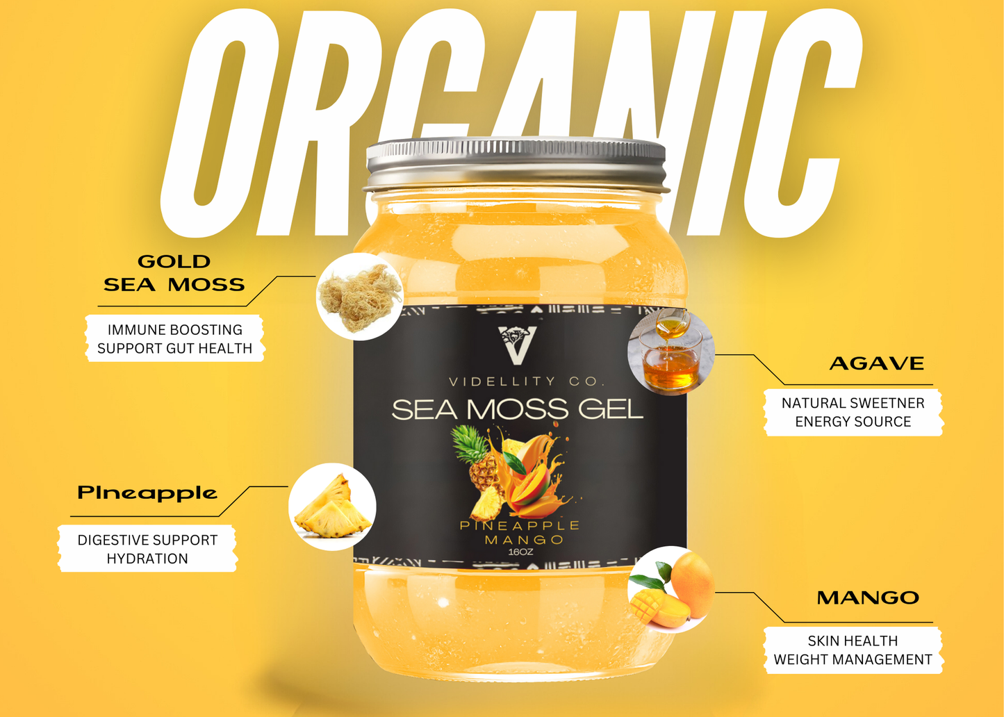Pineapple Mango Sea Moss Gel