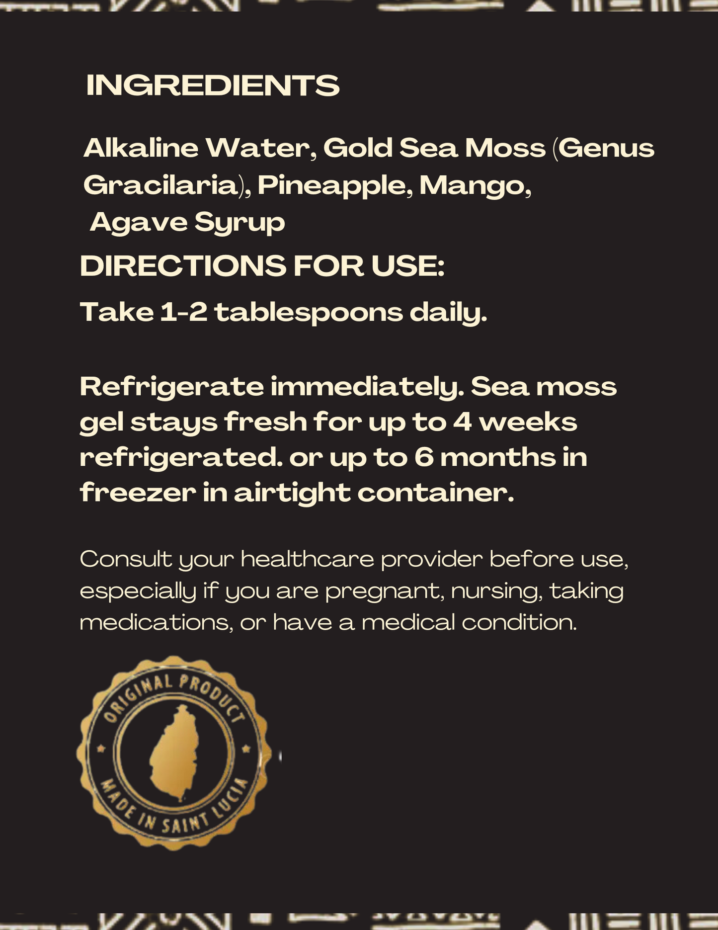 Pineapple Mango Sea Moss Gel