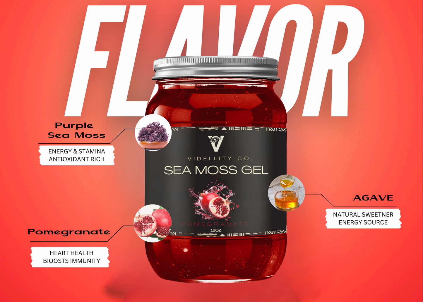 Pomegranate Sea Moss Gel