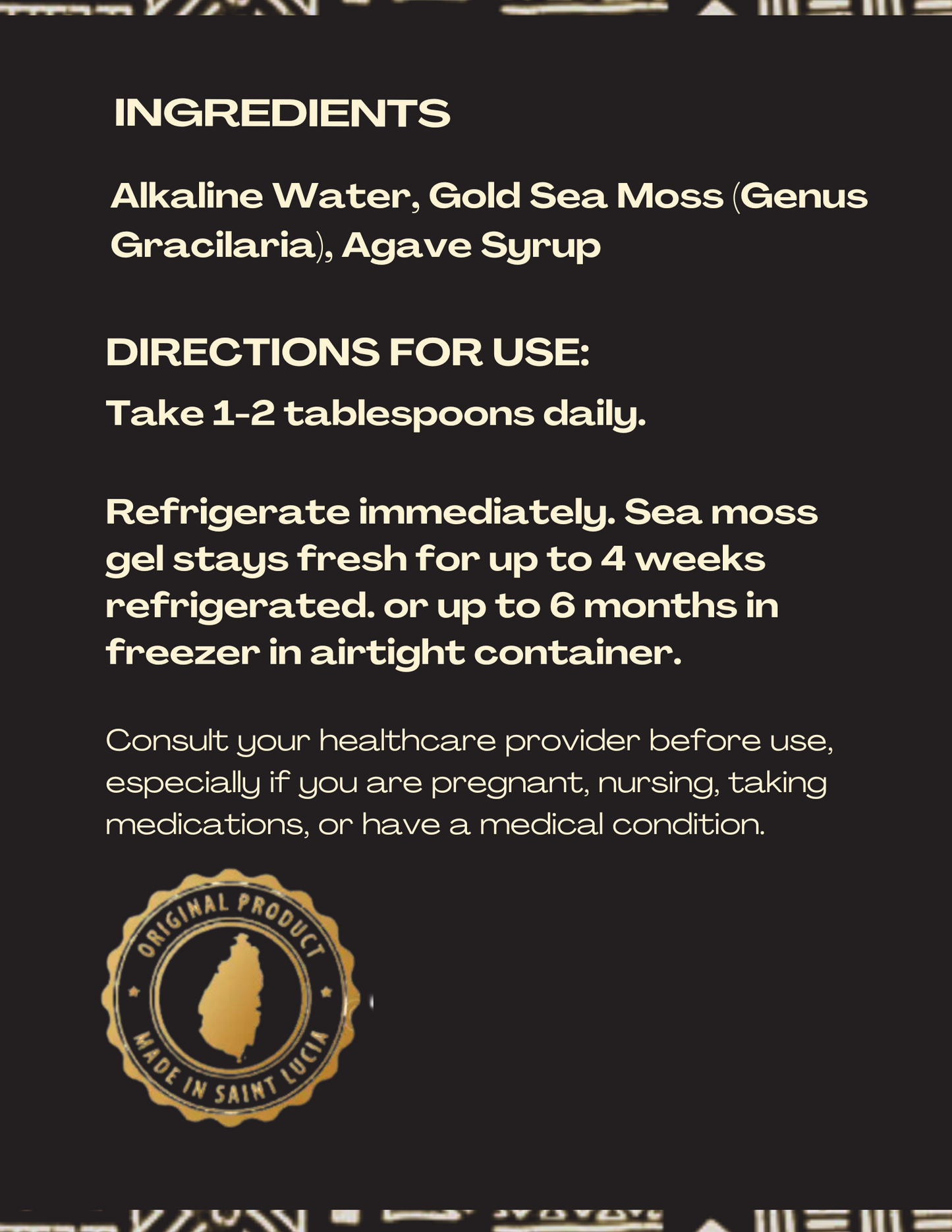 Plain Gold Sea Moss Gel